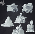 3D Printed Cast n Play - Dwarven Mine Props 28mm 32mm D&D