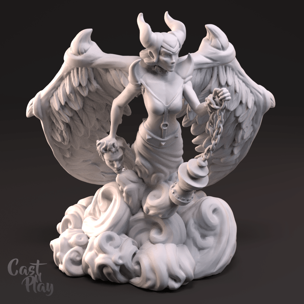 3D Printed Cast n Play Evil Mistress 28mm 32mm D&D