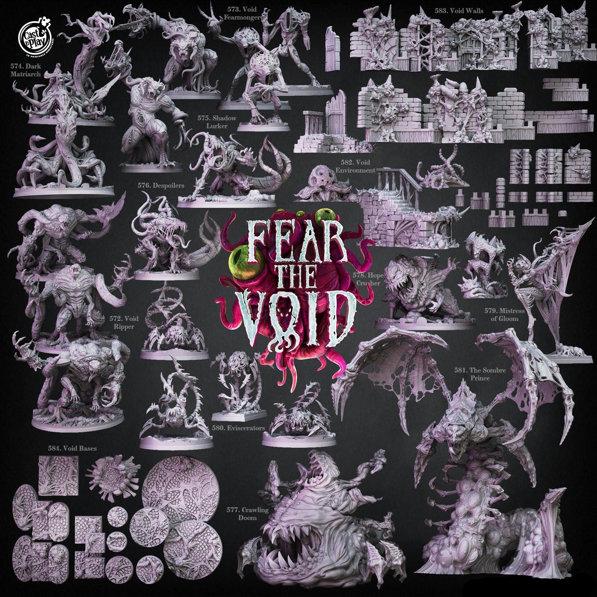 3D Printed Cast n Play Eviscerators Fear the Void 28mm 32mm D&D