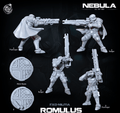 3D Printed Cast n Play Exo Militia Romulus (Snipers) Nebula All Out War 28mm 32mm D&D