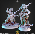 3D Printed Cast n Play Eztli, Ikal Shaman Masks of Kiimil 28 32mm D&D