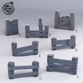 3D Printed Cast n Play Farmyard Fences Townsfolk 28mm 32mm D&D