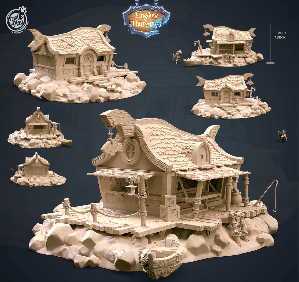 3D Printed Cast n Play Fisher's House Kingdom Of Thamarya 28mm 32mm D&D