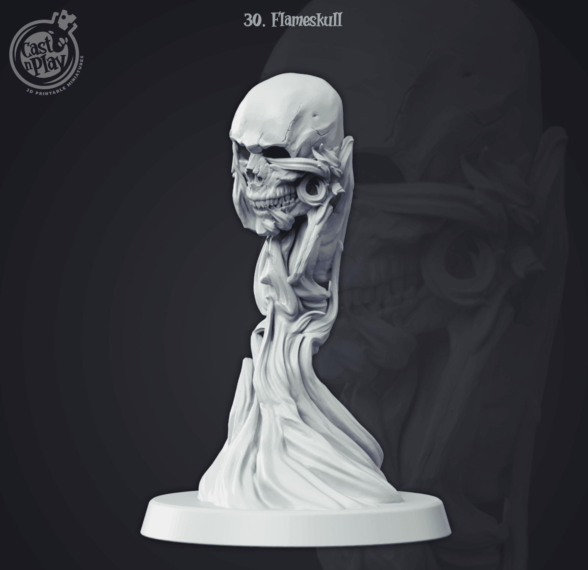 3D Printed Cast n Play Flameskull 28mm 32mm D&D