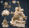 3D Printed Cast n Play Four Armed Demon Kingdom Of Thamarya 28mm 32mm D&D