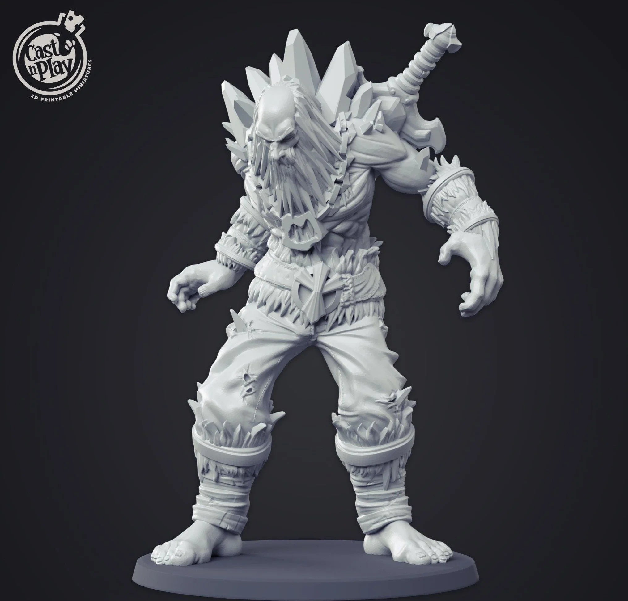 3D Printed Cast n Play Frost Giant 28mm 32mm D&D