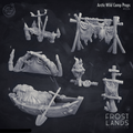 3D Printed Cast n Play Frostlands  Arctic Wild Camp Props 28mm 32mm D&D