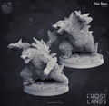 3D Printed Cast n Play Frostlands - Polar Bear 28mm 32mm D&D