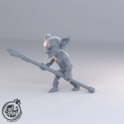 3D Printed Cast n Play - Goblins with Weapons 28mm 32mm D&D