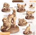 3D Printed Cast n Play Gold - Golden Retriever Companions 28mm 32mm D&D