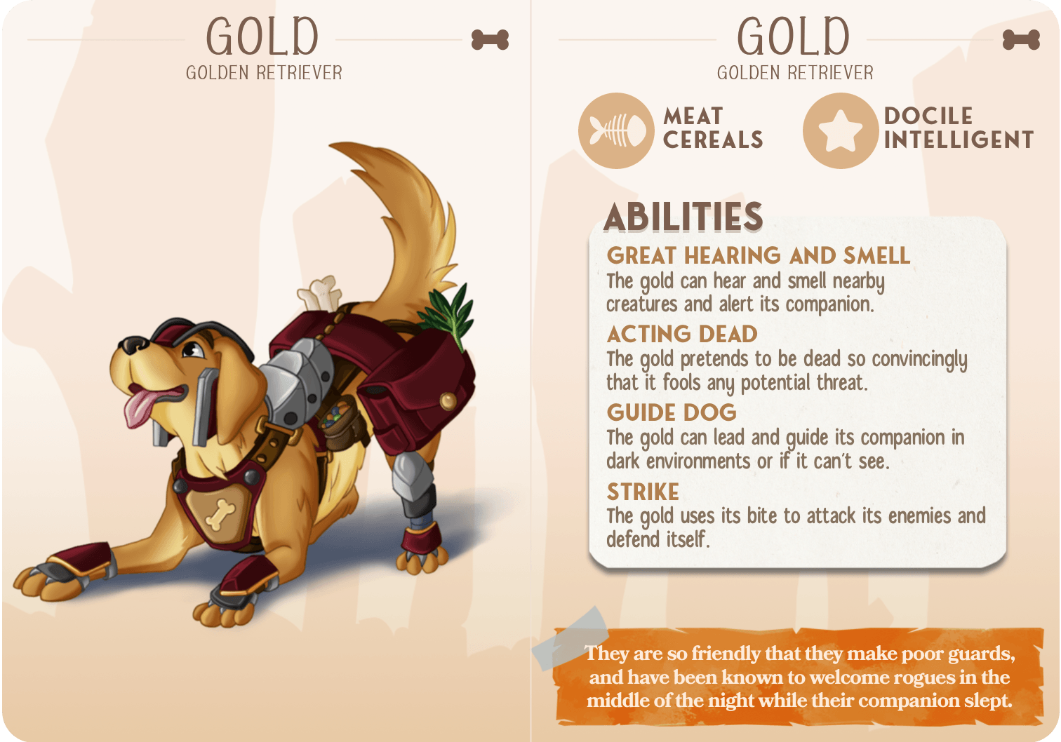 3D Printed Cast n Play Gold - Golden Retriever Companions 28mm 32mm D&D