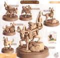 3D Printed Cast n Play Got - Goat Companions 28mm 32mm D&D