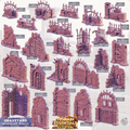 3D Printed Cast n Play Graveyard - Modular Walls Graveyard Set 28mm 32mm D&D