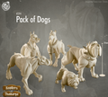 3D Printed Cast n Play Hawkers of Thamarya - Pack of Dogs 28mm 32mm D&D