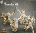 3D Printed Cast n Play Hawkers of Thamarya - Thamarian Orphan Kids 28mm 32mm D&D