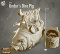 3D Printed Cast n Play Hawkers of Thamarya - Undur's Dire Pig 28mm 32mm D&D