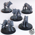 3D Printed Cast n Play - Hellhounds 28mm 32mm D&D