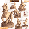 3D Printed Cast n Play Iama - The Llama Companions 28mm 32mm D&D