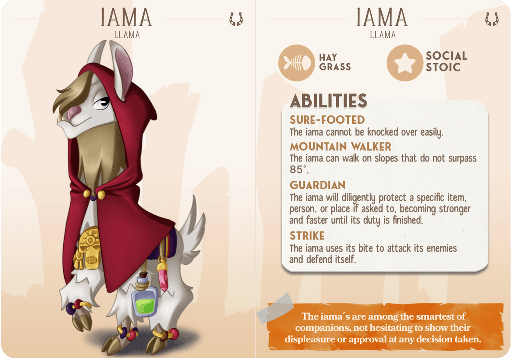 3D Printed Cast n Play Iama - The Llama Companions 28mm 32mm D&D