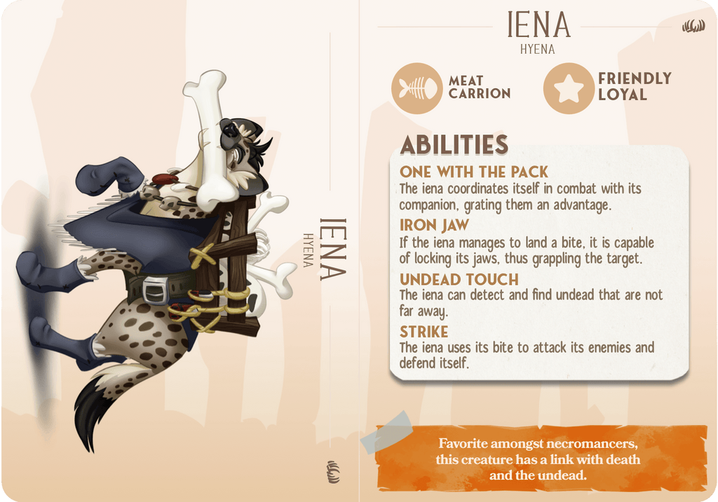 3D Printed Cast n Play Iena - The Hyena Companions 28mm 32mm D&D