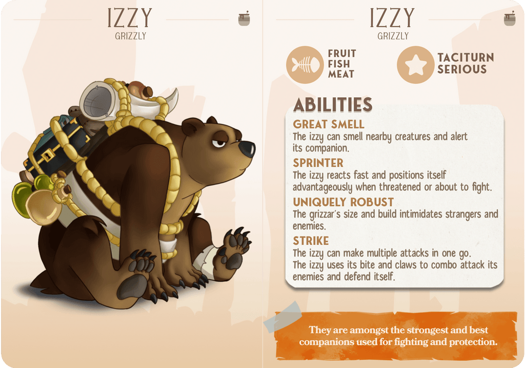 3D Printed Cast n Play Izzy - The Grizzly Bear Companions 28mm 32mm D&D