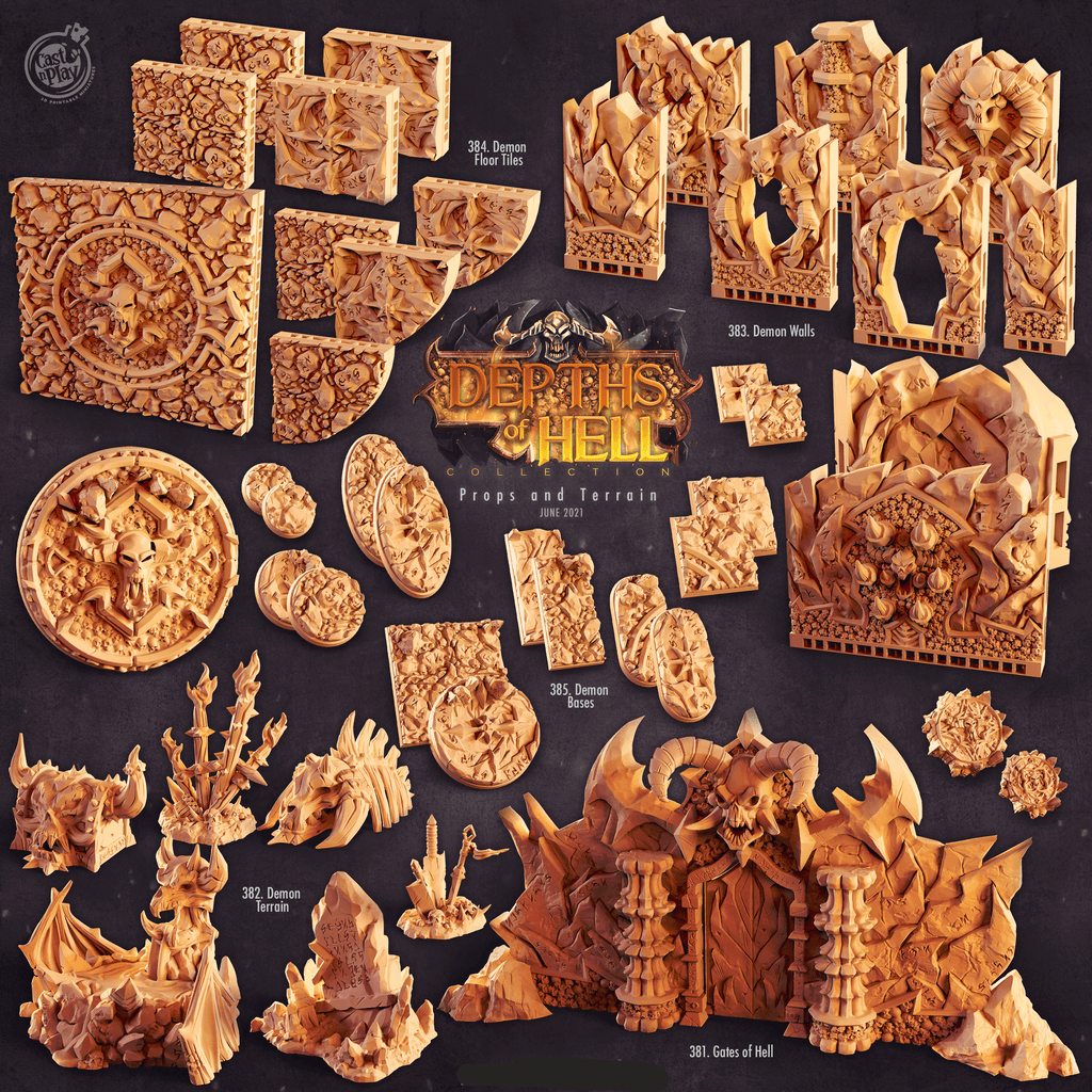 3D Printed Cast n Play Jizor Depths of Hell 28 32mm D&D