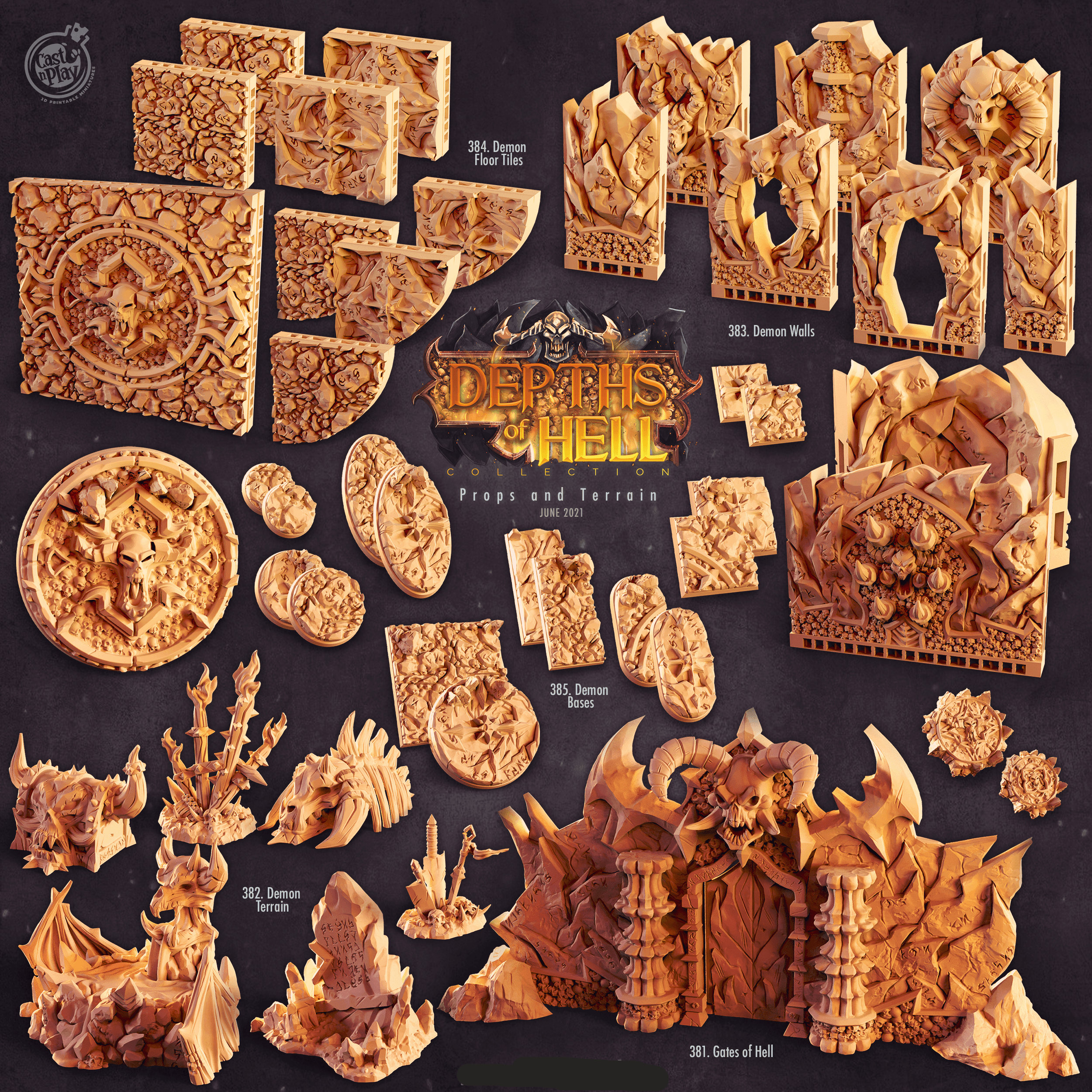 3D Printed Cast n Play Jizor Depths of Hell 28 32mm D&D