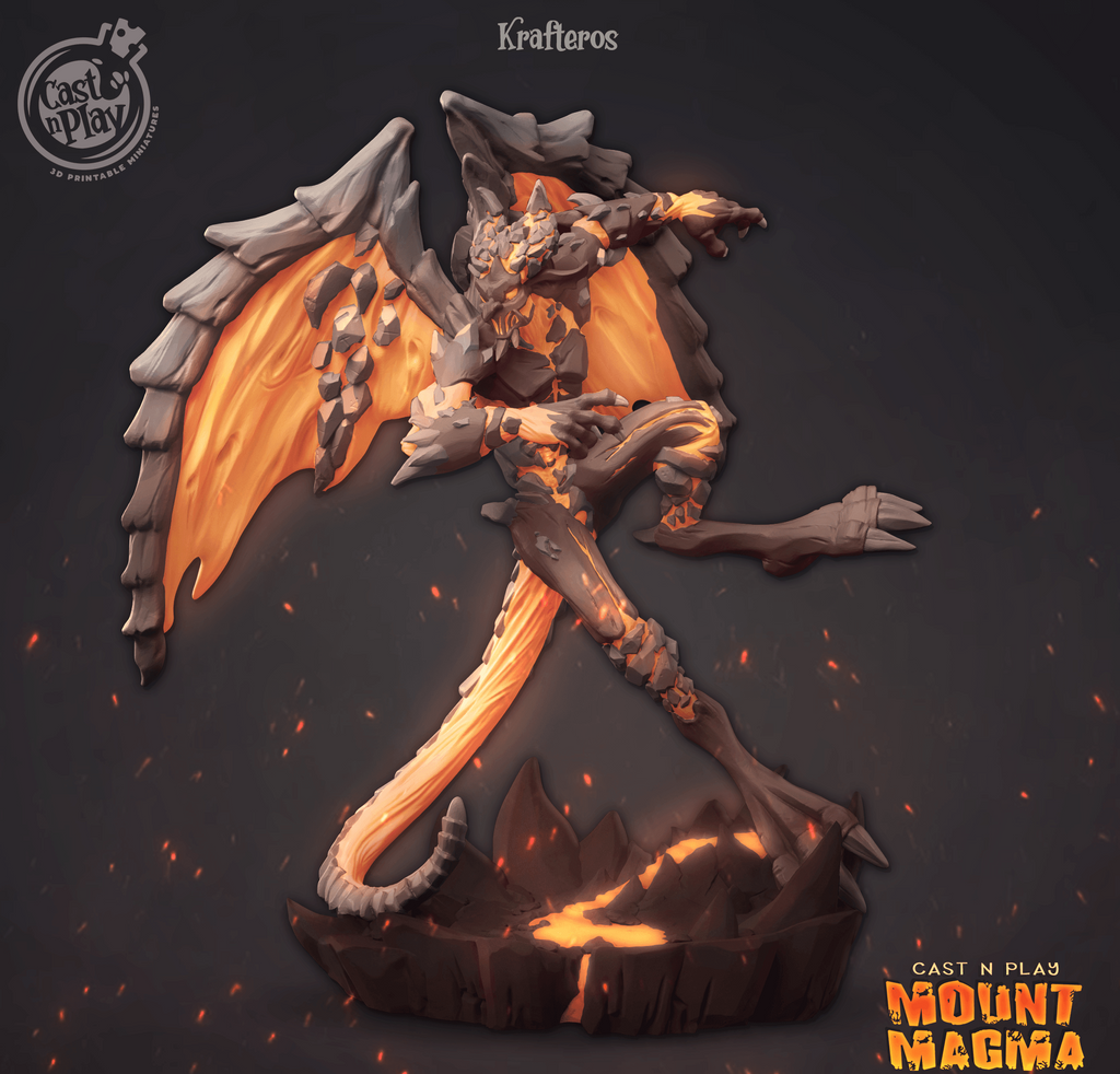3D Printed Cast n Play Kafteros Set Mount Magma Collection 28mm 32mm D&D