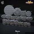 3D Printed Cast n Play King's Castle Bases Set 28mm 32mm D&D