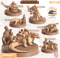 3D Printed Cast n Play Komon - The Komodo Dragon Companions 28mm 32mm D&D