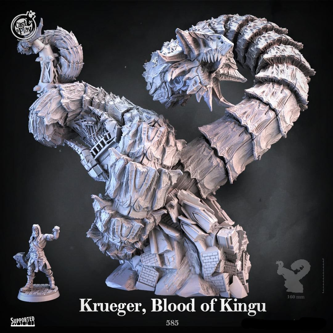 3D Printed Cast n Play Krueger, Blood of Kingu 28 32mm D&D