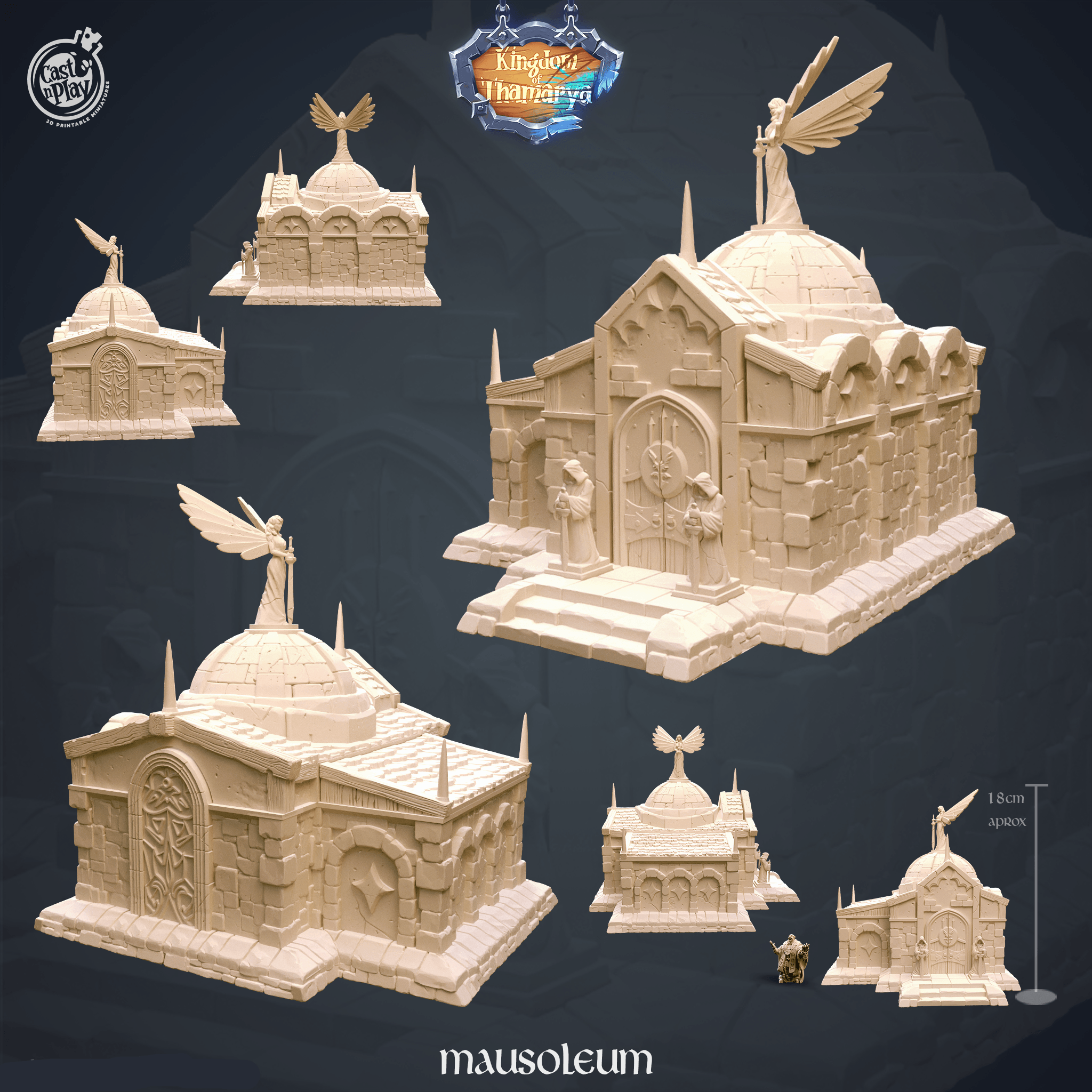 3D Printed Cast n Play Mausoleum Kingdom Of Thamarya 28mm 32mm D&D
