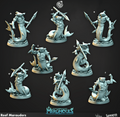 3D Printed Cast n Play Merghouls Reef Marauders 28mm 32mm D&D
