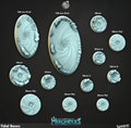 3D Printed Cast n Play Merghouls Tidal Bases Set 28mm 32mm D&D