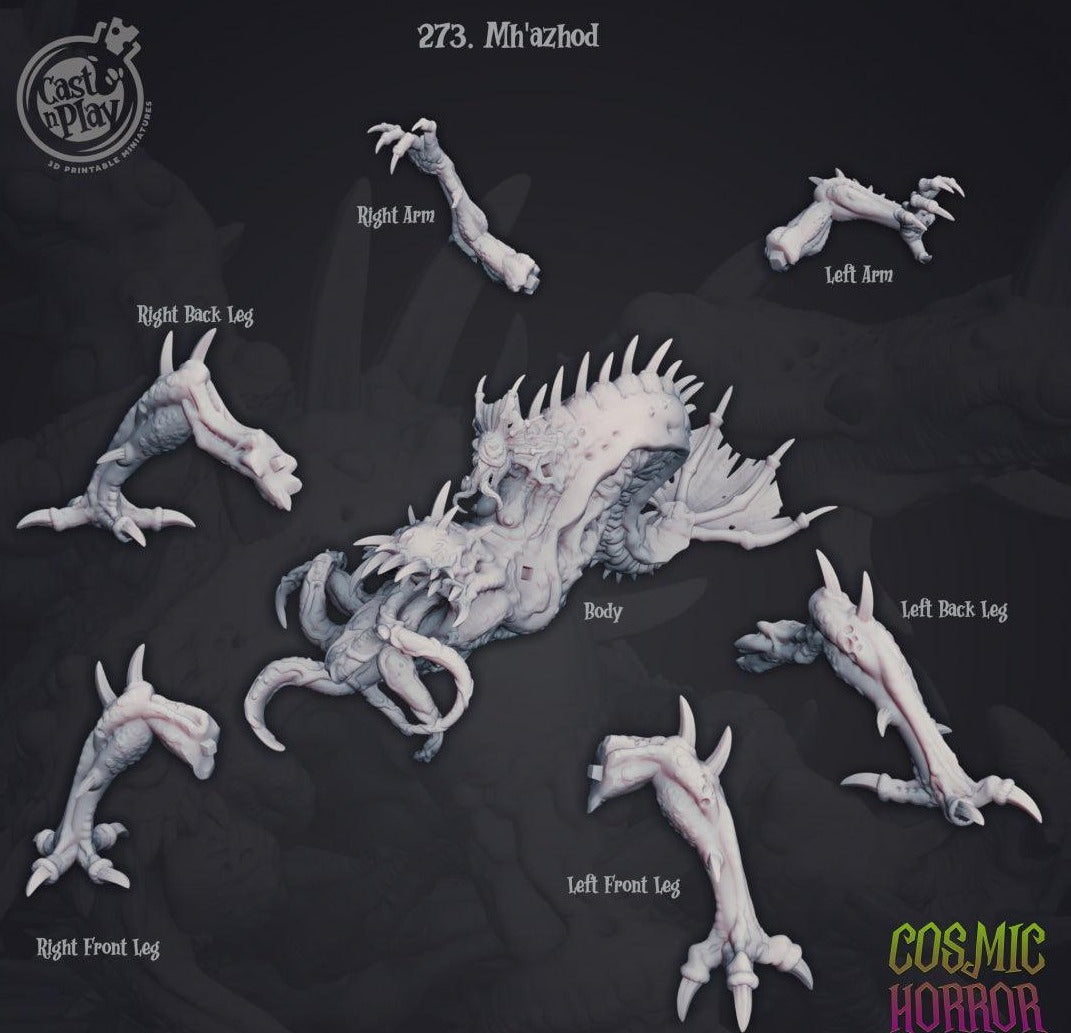 3D Printed Cast n Play Mh'azhod Cosmic Horrors 28mm 32mm D&D
