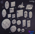 3D Printed Cast n Play Midnight Cursed Bases Set 28mm 32mm D&D
