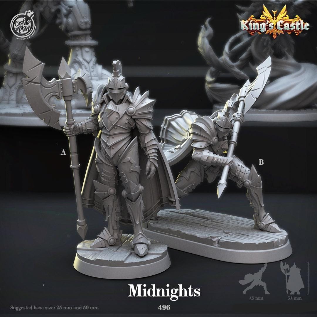 3D Printed Cast n Play Midnights 28mm 32mm D&D