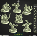 3D Printed Cast n Play Mire Leafshooters Mire Volktoads Set 28mm 32mm D&D