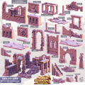 3D Printed Cast n Play Modular Destroyed Mausoleum Graveyard Set 28mm 32mm D&D