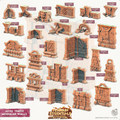 3D Printed Cast n Play Modular Walls Aztec Temple Set 28mm 32mm D&D