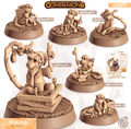 3D Printed Cast n Play Moonk - Monkey Companions 28mm 32mm D&D