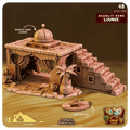 3D Printed Cast n Play Moonlit Dune Lounge Desert Winds Terrain Set 28mm 32mm D&D