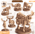 3D Printed Cast n Play Mus - The Moose Companions 28mm 32mm D&D
