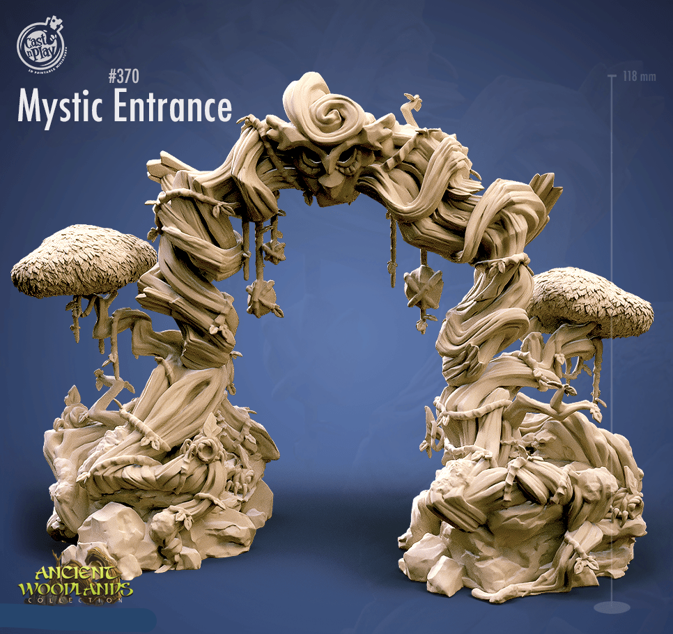 3D Printed Cast n Play Mystic Entrance Ancient Woodlands - 28mm 32mm D&D