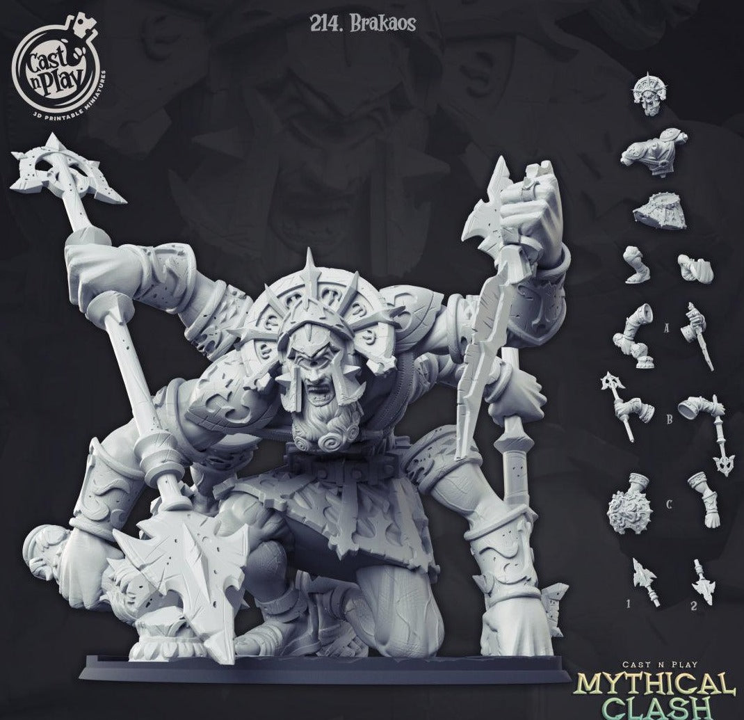 3D Printed Cast n Play Mythical Clash Collection - Brakaos  28mm 32mm D&D