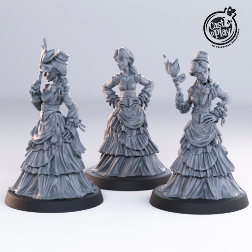 3D Printed Cast n Play - Noble Female 28mm 32mm D&D