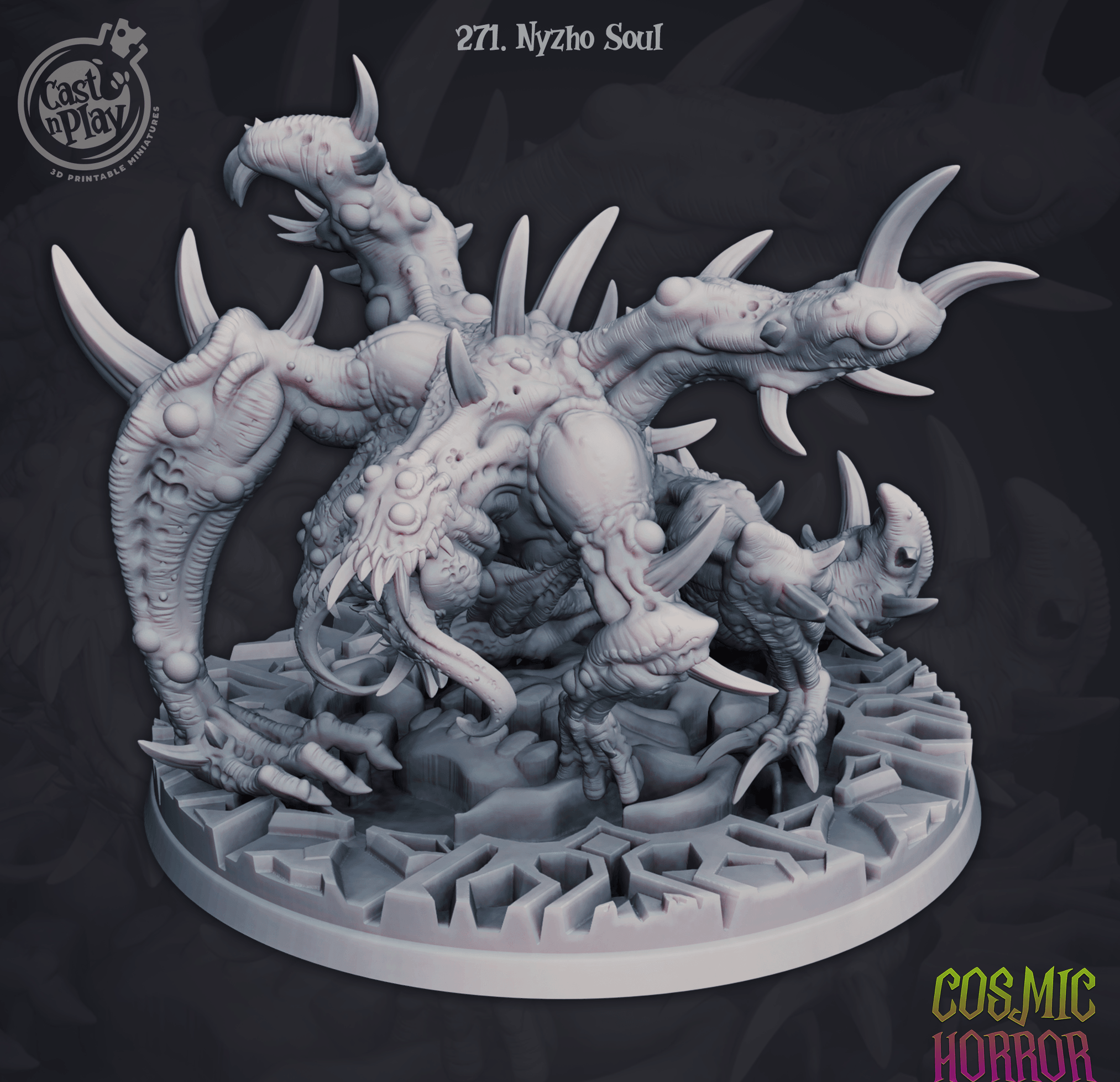 3D Printed Cast n Play Nyzho Soul Cosmic Horrors 28mm 32mm D&D