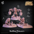 3D Printed Cast n Play On Ancient Sands - Halfling Prisoners 28mm 32mm D&D