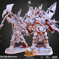 3D Printed Cast n Play Orc Tribe Bannerman Warriors of the Wastelands 28mm 32mm D&D