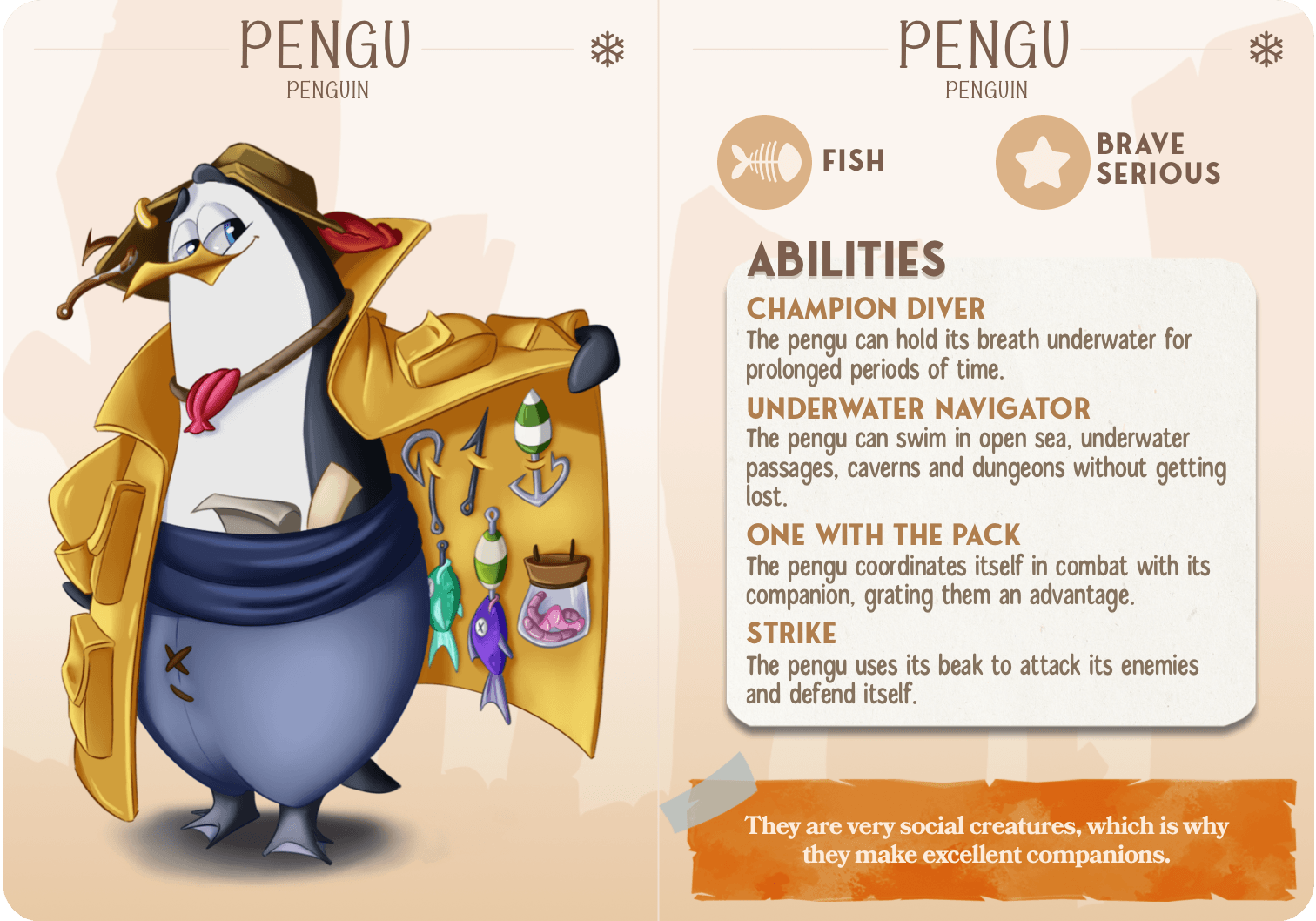 3D Printed Cast n Play Pengu - Peguin Companions 28mm 32mm D&D